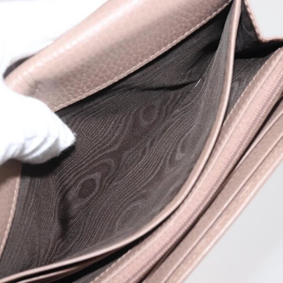 GUCCI GG Marmont Long Wallet Leather Light Brown 456116 Auth 142697 - Picture 14 of 16